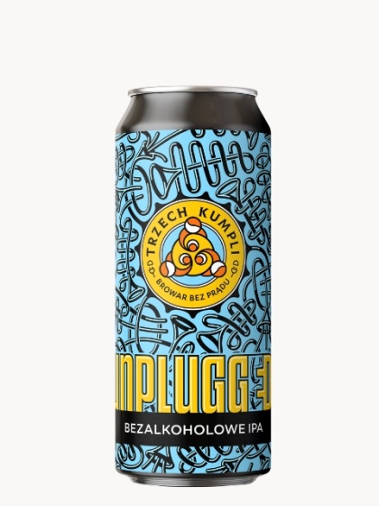 TRZECH KUMPLI UNPLUGGED IPA - Piwo Bezalkoholowe IPA 500ml