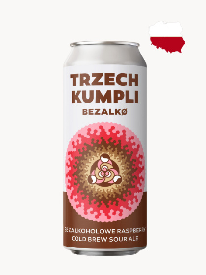 TRZECH KUMPLI RASPBERRY COLD BREW SOUR ALE - Bezalkoholowe Sour Ale